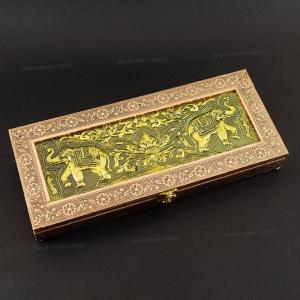 Wholesale antiques: Elephant Theme Dry Fruit Box - DFB-1013 - (+91-9825225085)