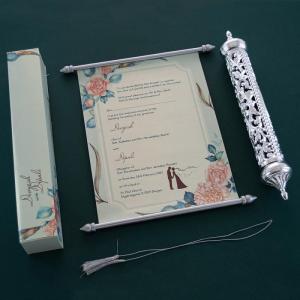 Wholesale wedding invitations: Royal Scroll Wedding Invitations SC-6021 - (+91-9825225085)