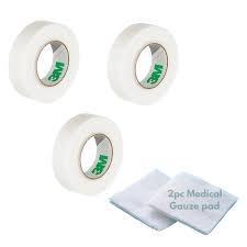 Wholesale surgical tape: 2 Rolls Transpore 3M Surgical Tape 1.25cm X 9.1M Premium Medical Plastic Tape