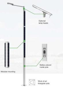 Wholesale pole: 10000LM 200W Solar LED Street Light Helios