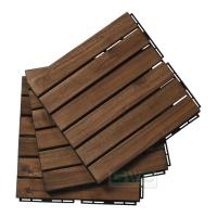 GWC Acacia Wood Interlocking Deck Tiles for Outdoor Patio and...