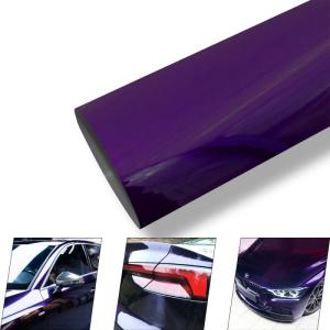 Wholesale car wrapped: (G448)Super Gloss Metallic Midnight Purple Car Wrap Vinyl
