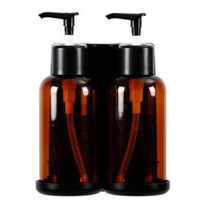 Wholesale manual soap dispenser: Christmas Newest Design ABS Plastic Wall Mount 300ml Double Liquid Soap Dispenser in Stock