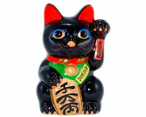 Black Traditional Lucky Cat(id:1511157) Product details - View Black ...