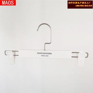 Wholesale pant hanger: OEM Wholesale Plastic Without Paint Pant & Dress Hanger with Clips
