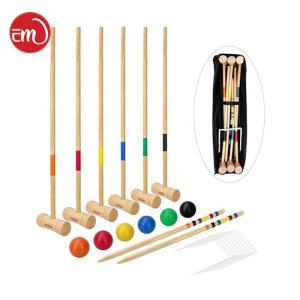 Wholesale lawn game: Wooden Game for Kids Croquet Sets Classic Outdoor Toys