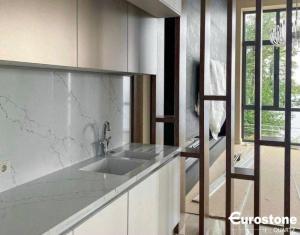 Wholesale natural stone: EWH9403 Calacatta Giotto Countertop Kitchen Island Vanity Tabletop Quartz Vietnam  Artificial Stone