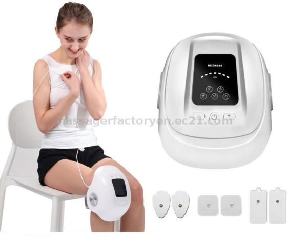 Cordless Compression Knee Massager with Heat and Kneading, Knee Brace ...