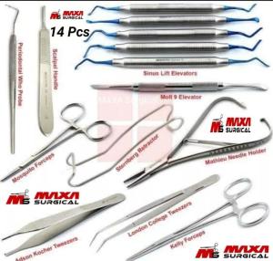 Wholesale medical kit: Dental Micro Oral Surgery Kit 14 PCS