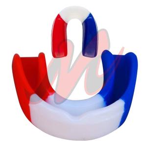 Wholesale silicone: Red/White/Blue Mouth Guard