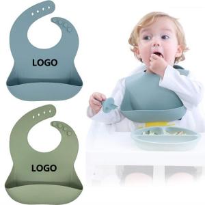 Wholesale Baby Bibs: Eco-friendly Cheap Custom Bpa Free Easy Clean Waterproof Silicone Pacifier Baby Bibs for Babies