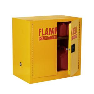 Wholesale cabinet to go: MaxxBuild FM Approved Flammable Cabinet, 22 Gallon, 2 Doors, 1 Shelf, Manual Close, Yellow