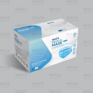Wholesale waterproof fabric: MAZA Blue Disposable Protective Mask 4 Plys CE FDA ISO Certificate