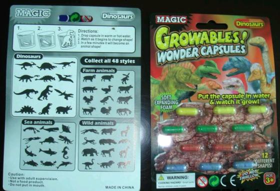 magic grow capsules dinosaurs