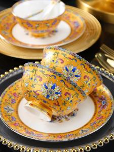 Wholesale kitchen wares: Meb CERAMICS 48pcs Dinner Sets, Enamel-Colored Bone China, Festival Kitchen Ware, Kitchen Decoration