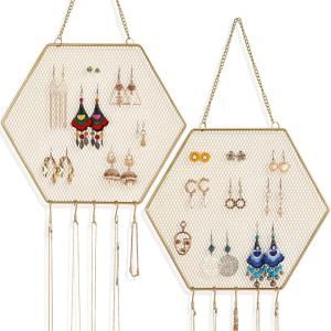 Wholesale jewelry holder: 2pack Earring Wall Holder Hanging Earring Organizer Wall Mounted Jewelry Organizer Stud Earring Hold
