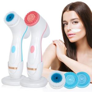 Wholesale Facial Cleanser: Electric Cleansing Ultrasound Spin Face Cleanser Brush Facial Silicone Cleansing Brush Body Machine