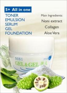 Wholesale one: 5 + All-in-One Collagen Noni Gel (150g). Made in Japan.