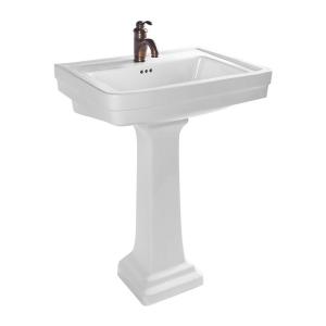 Wholesale counter basin: Modern Design Median Size White Rectangle Bathroom Ceramic Freestanding Pedestal Sink
