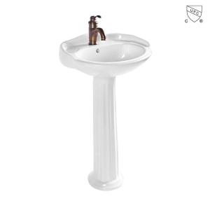 Wholesale lavatory sink: Lavatory 20 Inches 50cm Small Oval White CUPC Certified Bathroom Vitreous China Pedestal Sink