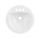 Bathroom White Traditional  Round Ceramic Vanity Drop in Wash Basin