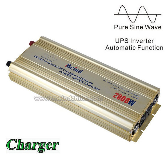 PSW Pure Sine Wave Built-in Charger UPS DC 12V To AC 220V Sufficient 2000W Peak 4000W Power Inverter