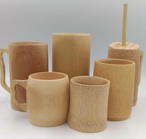 Wholesale paper plastics products: Traditional Style Bamboo Cup Trending Sustainable Natural Material Cup Hot Product 2023