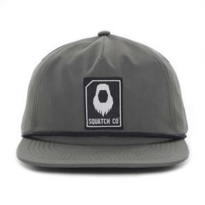 Wholesale custom snapback hat: Flat Brim Black Custom Embroidery Nylon Cap Snapback Hat with String Custom Cap