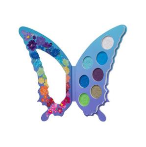 Wholesale make up: 7 Color Butterfly Shape Matte Eye Shadow Palette Shimmer Nude Make Up Palette Set