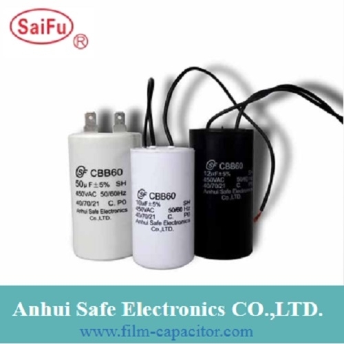 Polypropylene Film AC Motor Run Capacitor 50uF 450V CBB60 ED