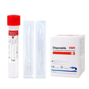 Wholesale Medical Test Kit: Hot Sale VTM Transport 16*100mm Medium Specimen Collection Kits with Nasopharyngeal Swab Oral Swab