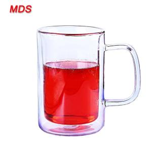 Hand Made High Borosilicate Glass Dual Cup with Handle Wholesale
