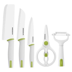 Wholesale kitchen knife set: Kitchen Knife Set Factory Price 3 Pieces Zirconia Ceramic Chef Fruit Knives Set Peeler Kitchenware
