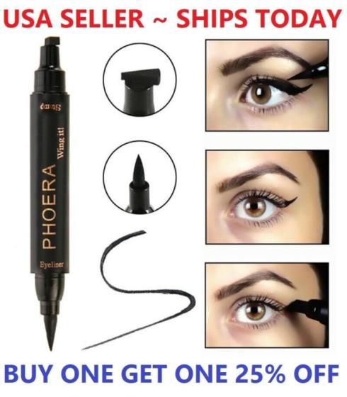Winged Eyeliner Stamp Waterproof Long Lasting Liquid Eyeliner Pen Eye Makeup Kitid11281206 