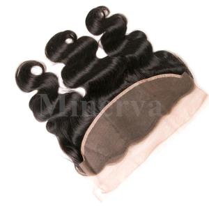 Wholesale human hair: Human Hair Lace Frontal Body Wave 13*4 Inch Natural Color