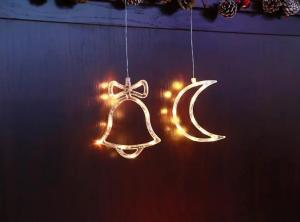 Wholesale string curtain: LED Curtain Lights with Bell and Moon