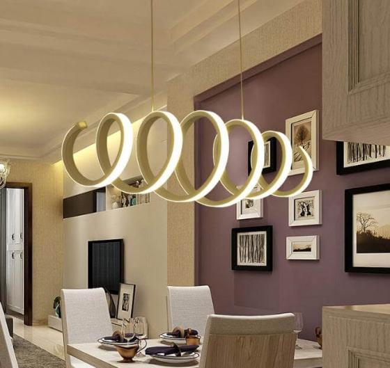 Commercial LED Circular Ring Pendant Lighting Fixture