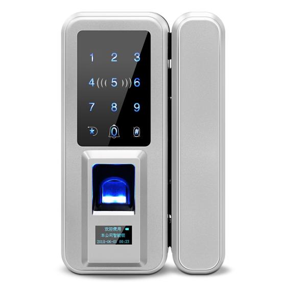 Gk6601 Black Glass Door Lock Smart Fingerprint Digital With