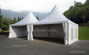 Wholesale curtains: 5x5m High Peak Pagoda Wedding Event Tent with Curtains