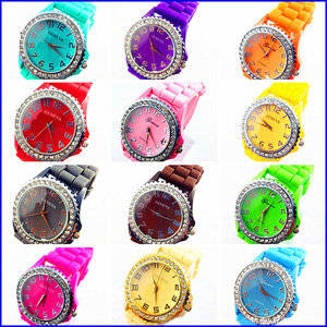 Wholesale leather bracelets: 2014 Quartz Movt Fashion Silicone Bracelet Watches Women