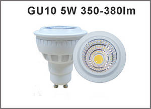 Wholesale gu10 led light: High Quality 5W CRI80 AC85-265V LED Spotlight GU10 350-380lm GU10 LED Bulbs Dimmable Available