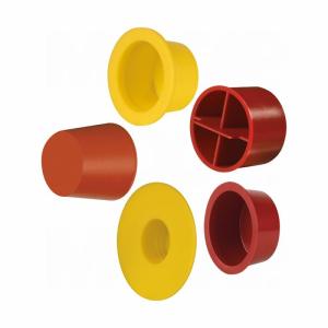 Wholesale plastic push in fitting: Thick Wide Flange PE Yellow Tapered Plastic Cap Plug for Hydraulic Line
