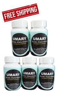 Wholesale packing: Umary Hyaluronic Acid 5 Pack of 30 Caplets Each, Moisturizes and Firms the Skin