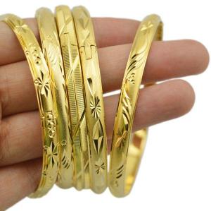 Wholesale women's bracelet: Gold Jewelry Gold Color Bangles for Ethiopian Bangles & Bracelets Ethiopian Jewelry Bangles Gift