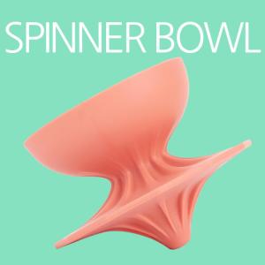 Wholesale porcelain: SPINNER BOWL_Pink Cat Feeder Bowl