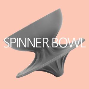 Wholesale cleaner: SPINNER BOWL_Gray Cat Feeder Bowl