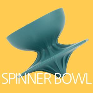 Wholesale invention ideas: SPINNER BOWL_Blue Cat Feeder Bowl