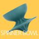 SPINNER BOWL_Blue Cat Feeder Bowl