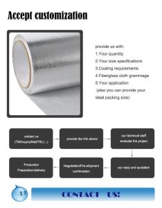 Wholesale aluminum foil fiberglass cloth: Adhesive Aluminum Foil Thermal Heat Insulation Aluminum Foil Fabric Aluminum Foil Fiberglass Cloth