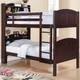 Parker Twin Bookcase Bunk Bed with Built-In Ladder
